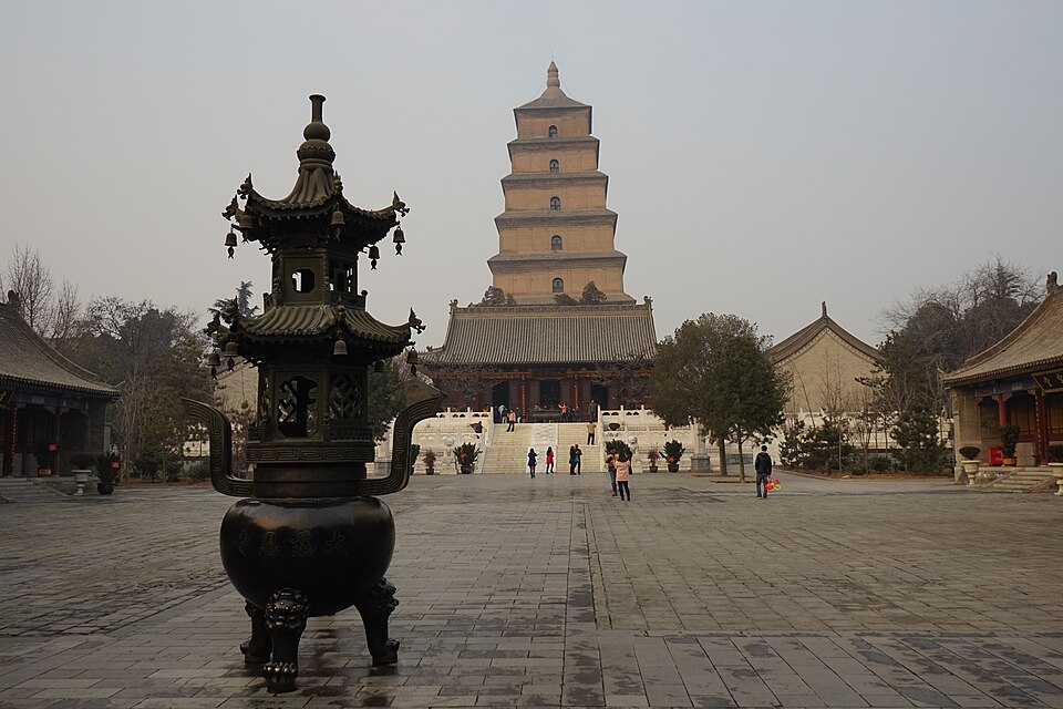 A photograph of Giant Wild Goose Pagoda