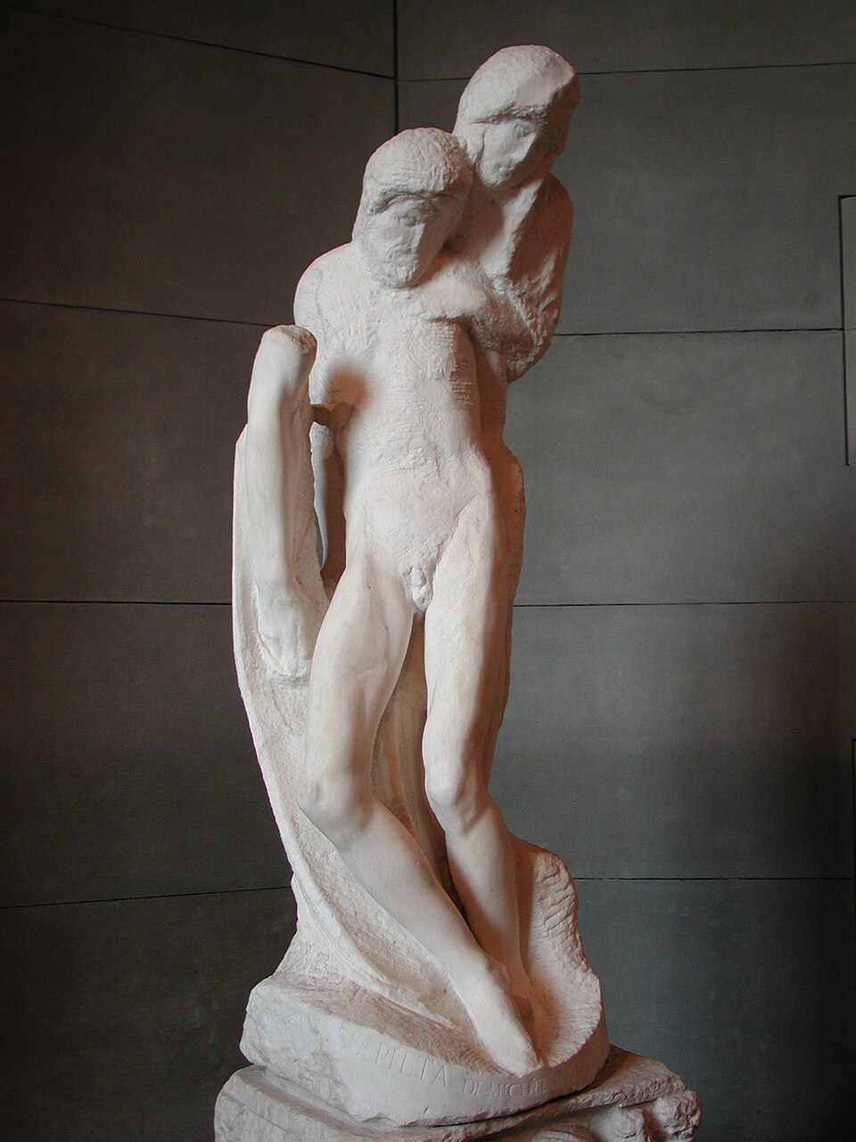 A photograph of Rondanini Pietà