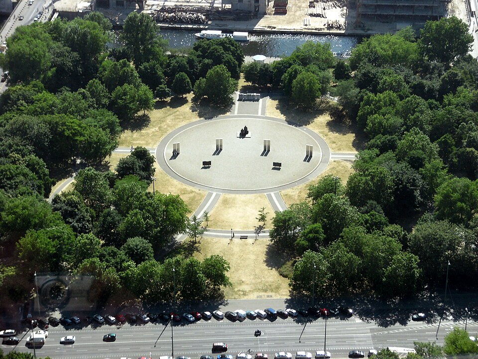 A photograph of Marx-Engels Forum