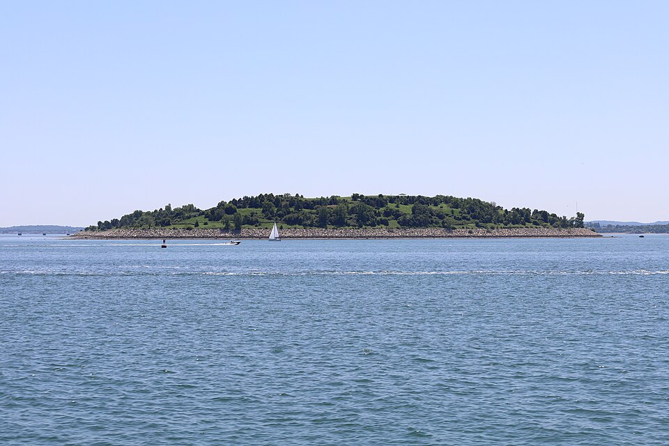 A photograph of Spectacle Island