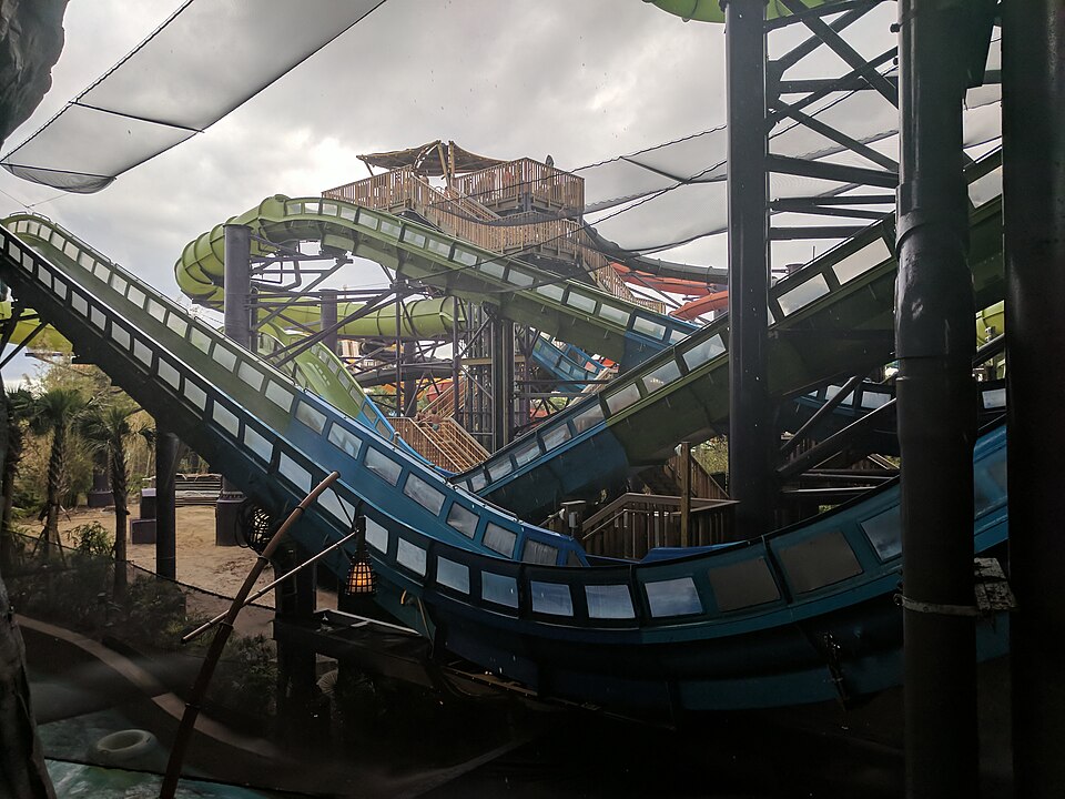 A photograph of Universal's Volcano Bay