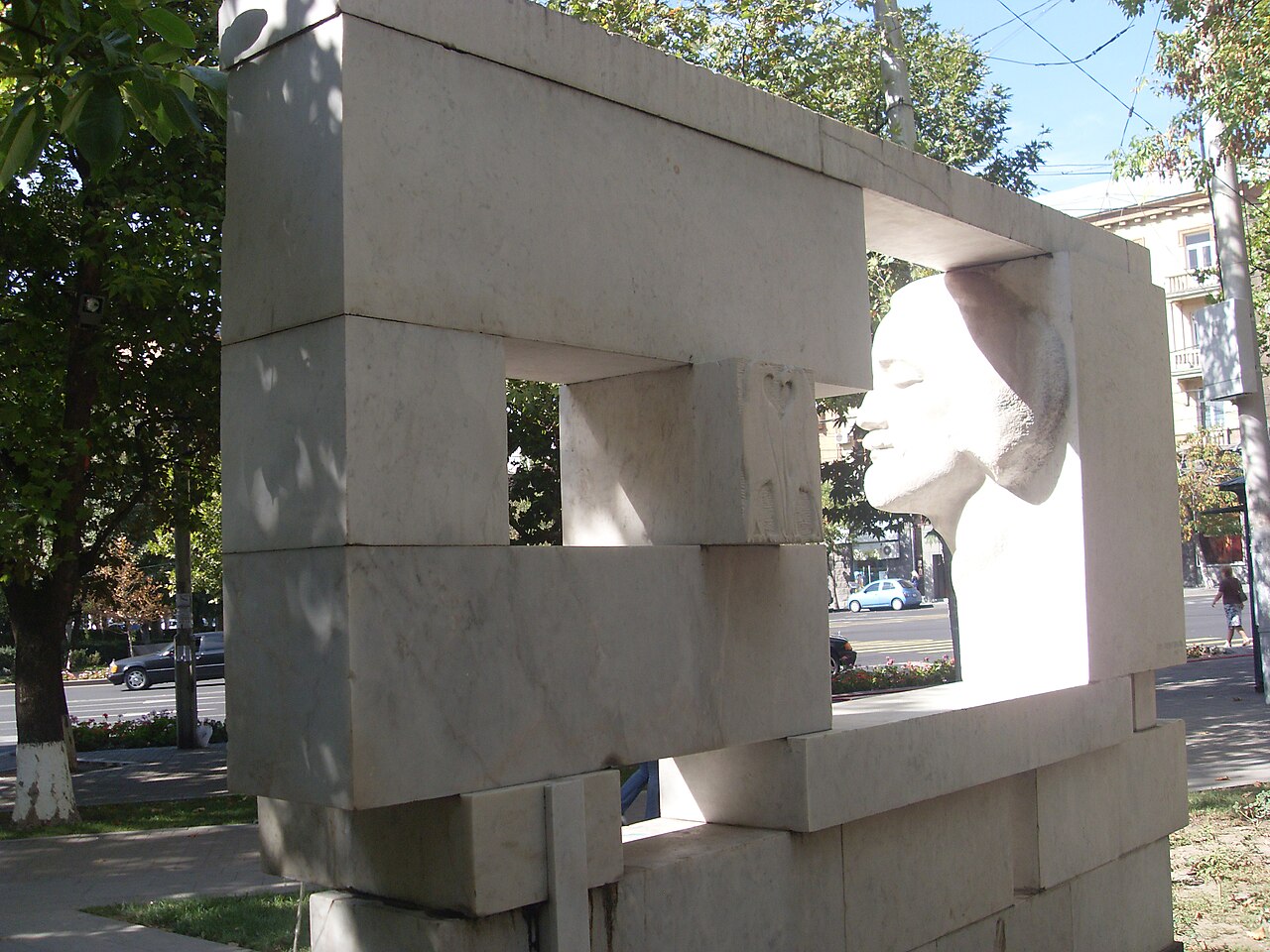 A photograph of Sayat Nova monument