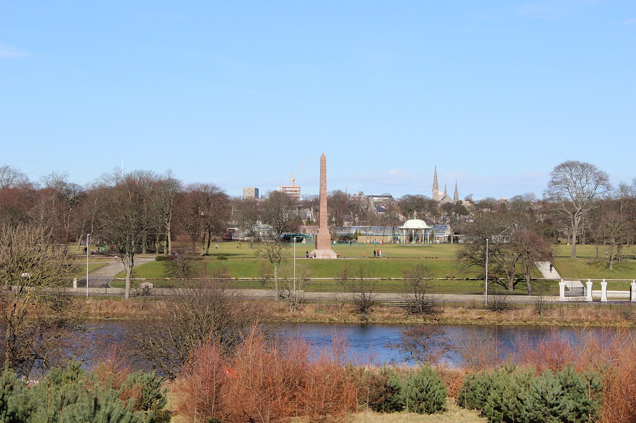 A photograph of Memorial Park Obelisk