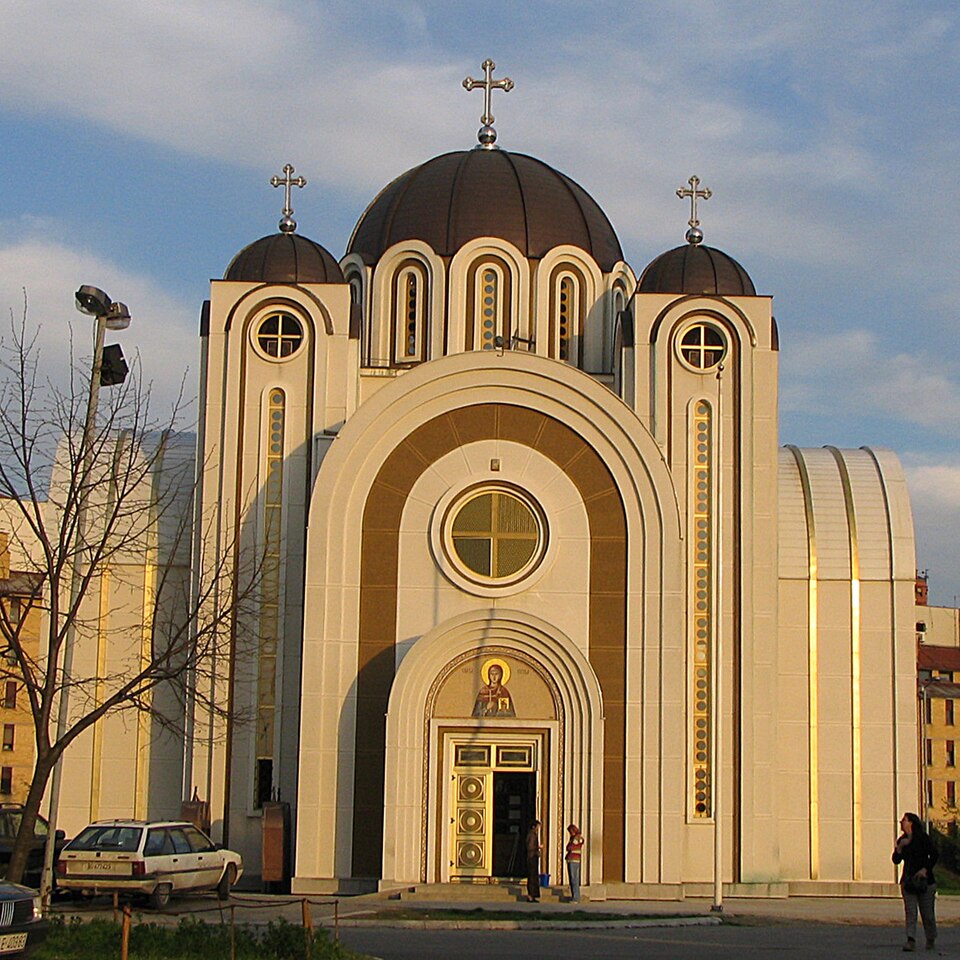 A photograph of St. Paraskeva Church in Čukarička padina