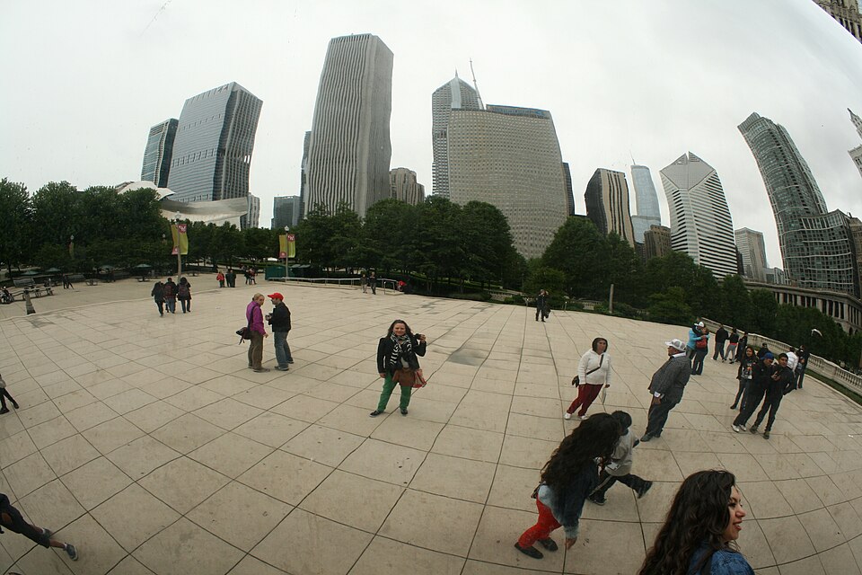 A photograph of Cloud Gate