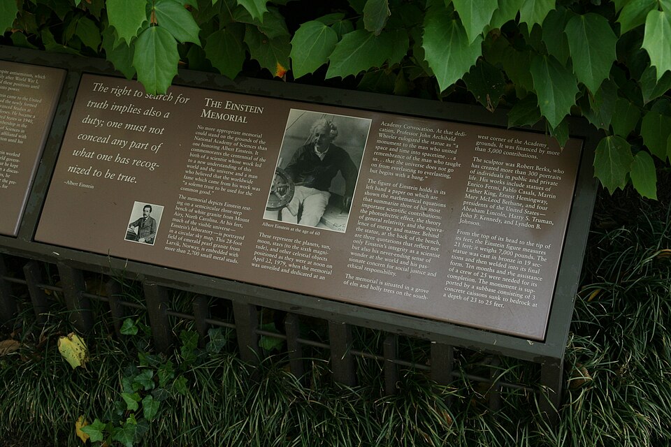 A photograph of Albert Einstein Memorial