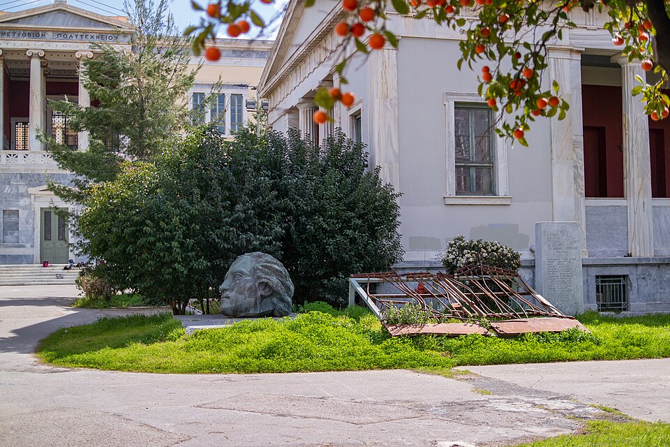 A photograph of Athens Polytechnic uprising
