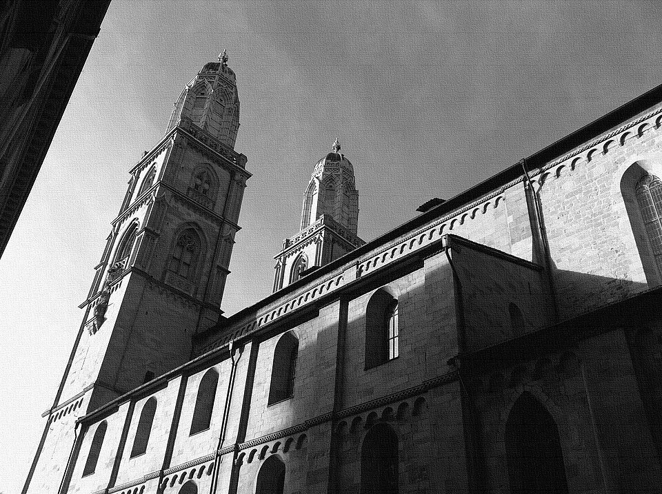 A photograph of Grossmünster