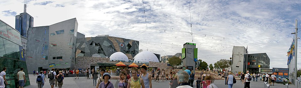 A photograph of Federation Square