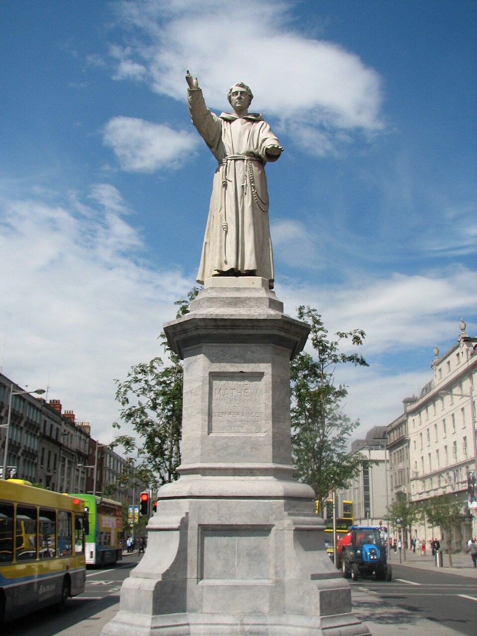 A photograph of Father Mathew monument