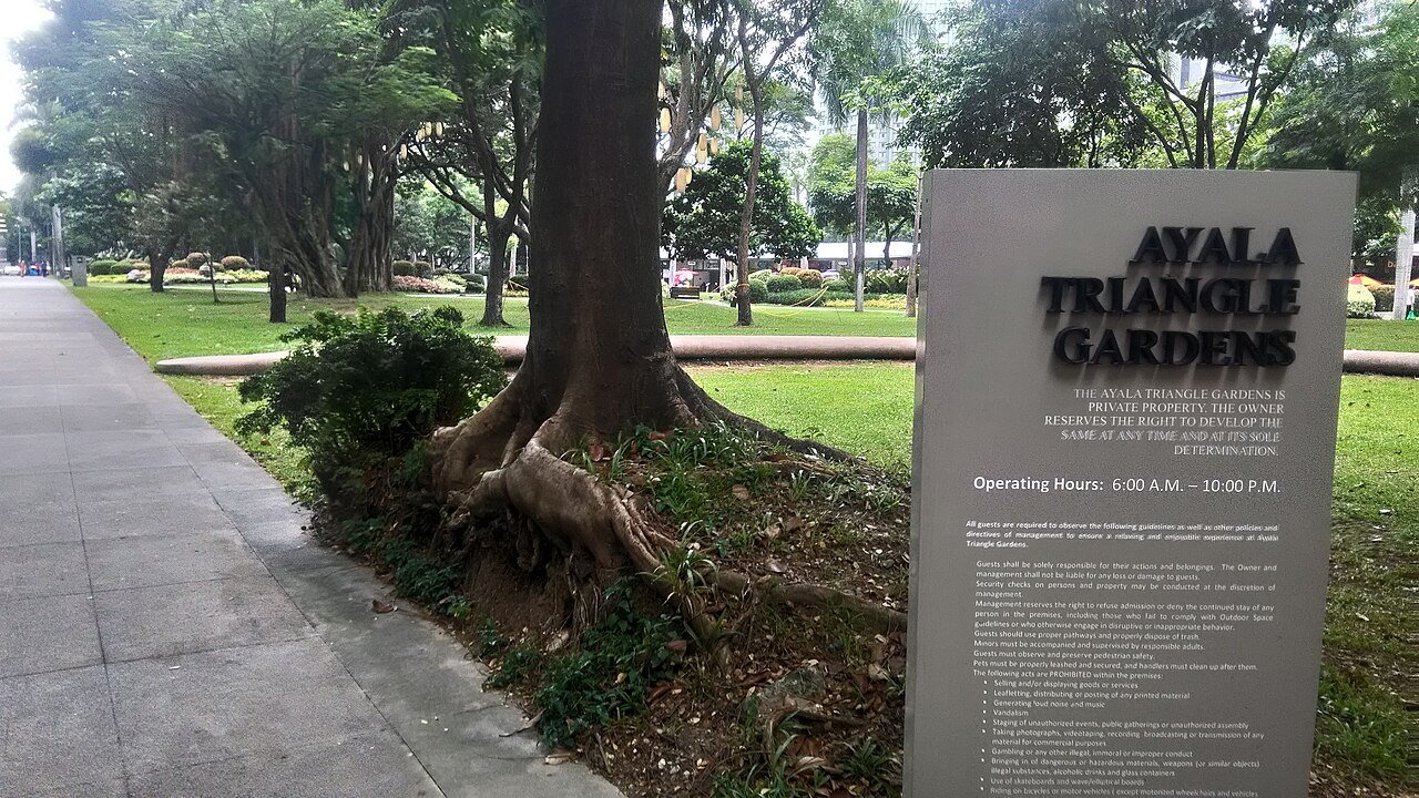 A photograph of Ayala Triangle Gardens
