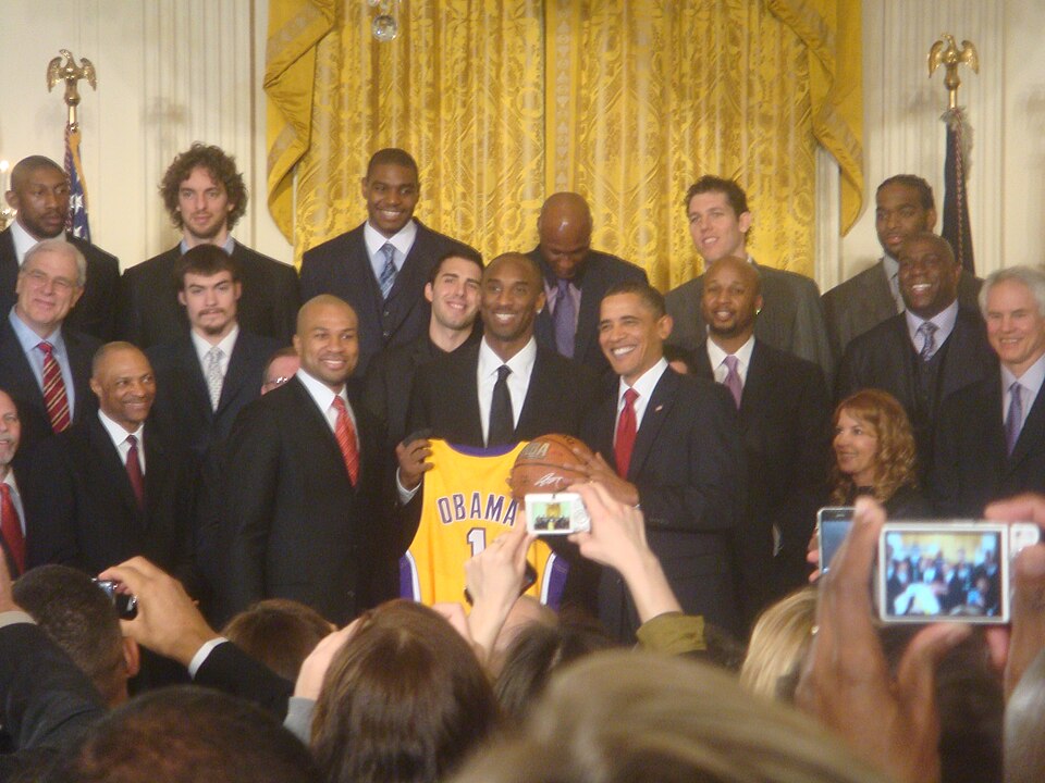 A photograph of Magic Johnson