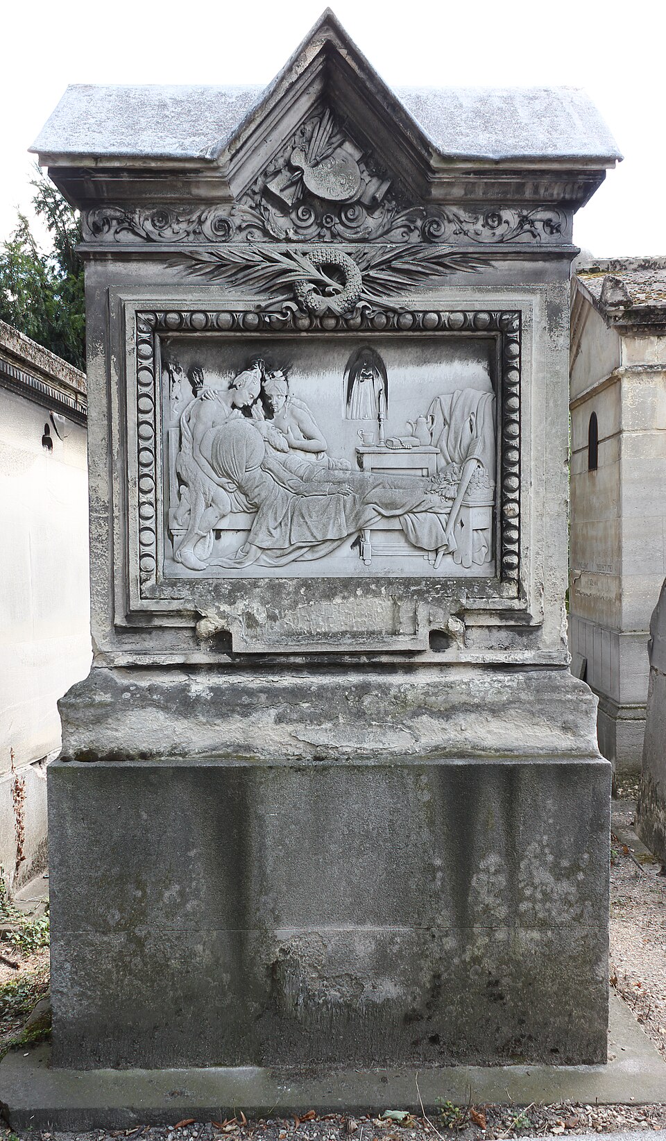 A photograph of grave of Louis and Louise Hersent