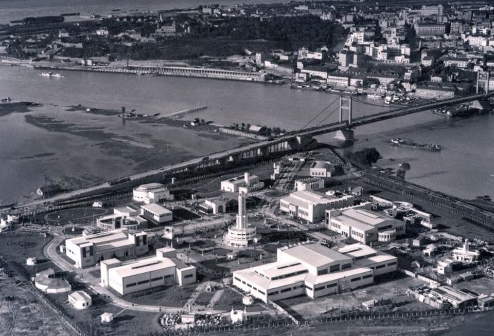 A photograph of Semlin concentration camp