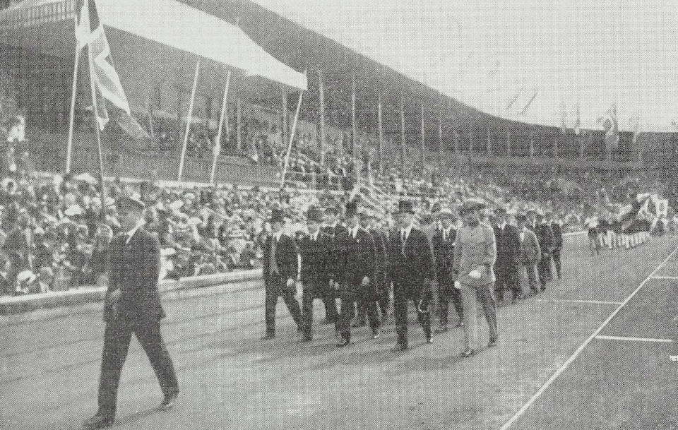 A photograph of Stockholm Olympic Stadium