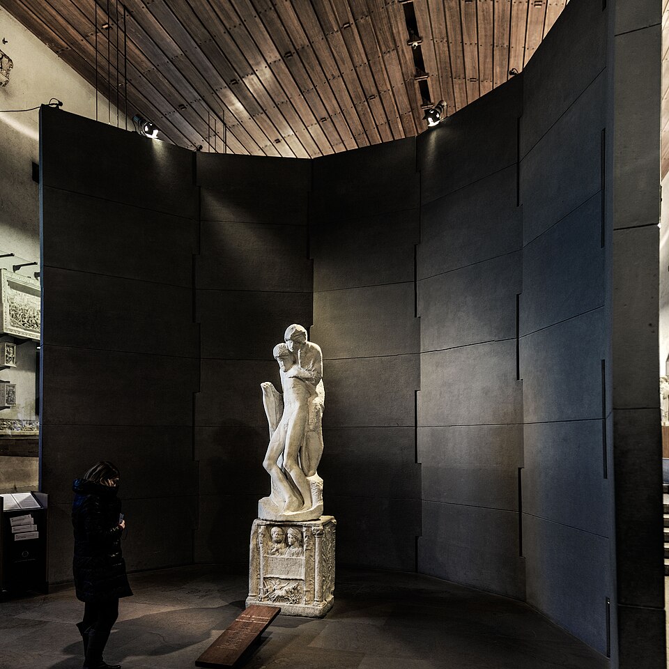 A photograph of Rondanini Pietà