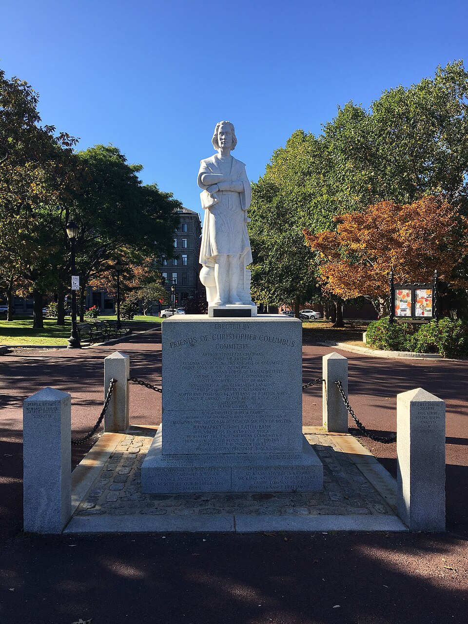 A photograph of Christopher Columbus Park