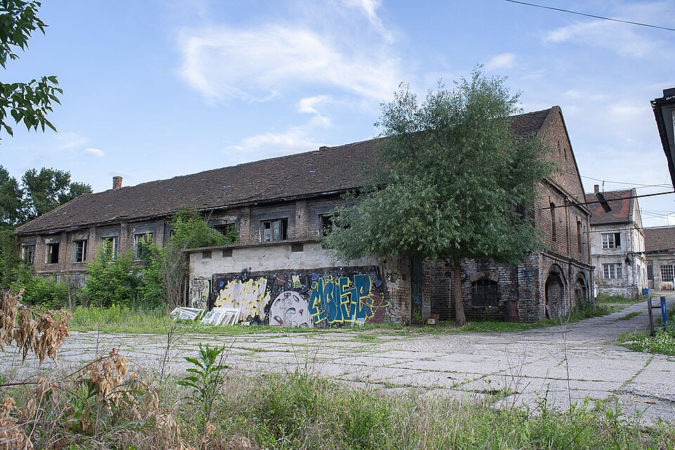 A photograph of Topovske Šupe concentration camp