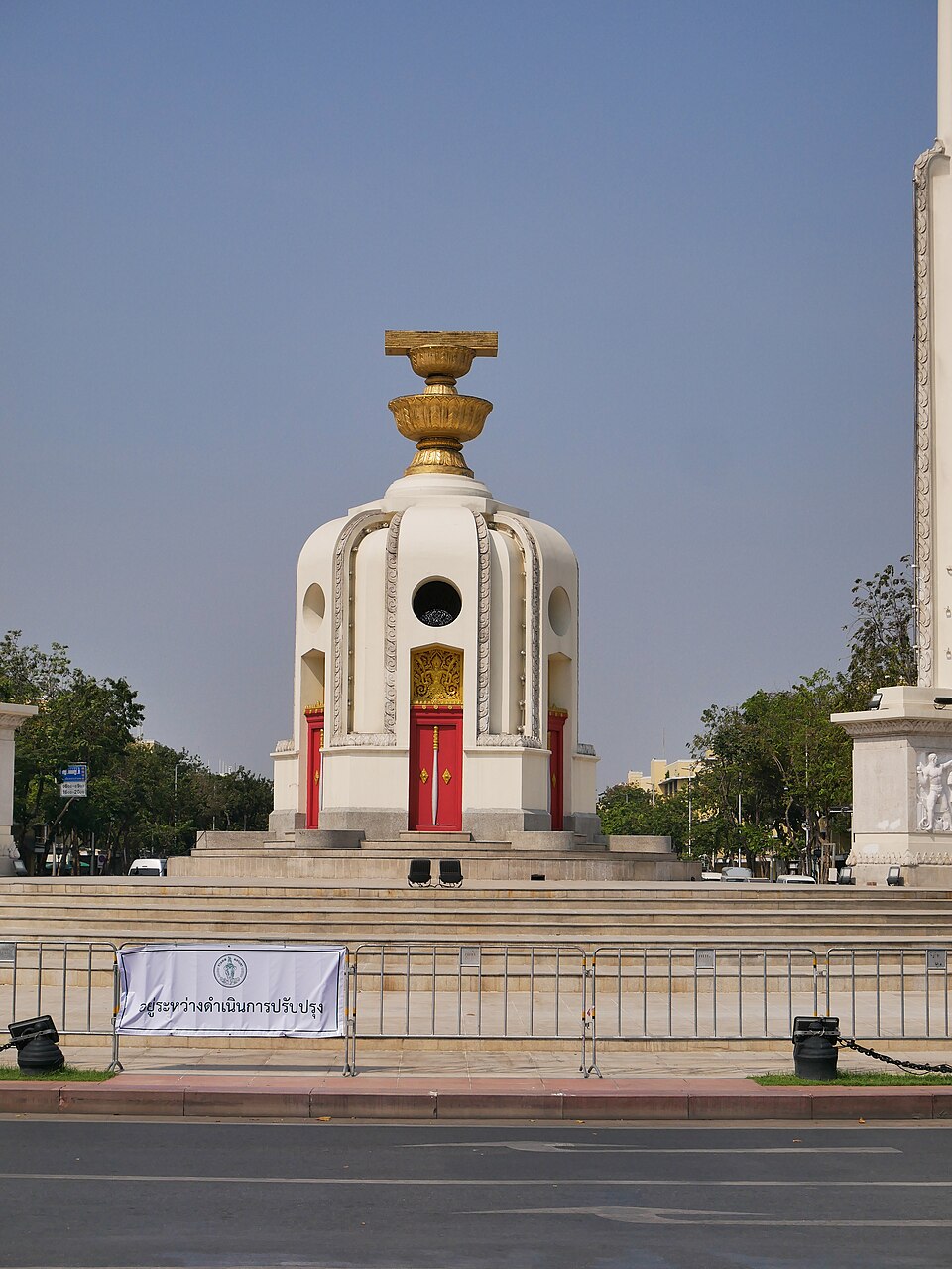A photograph of Democracy Monument