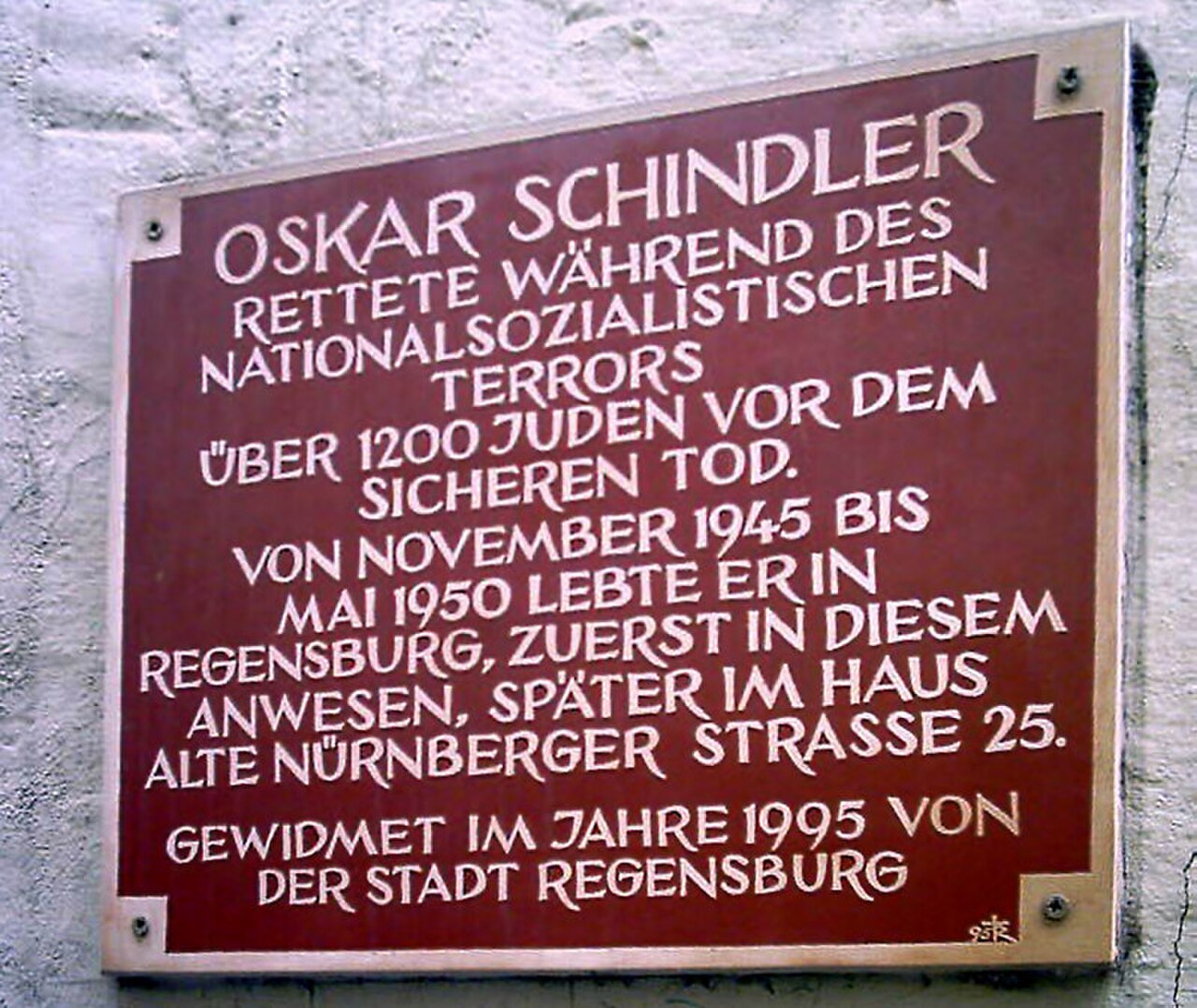 A photograph of Oskar Schindler