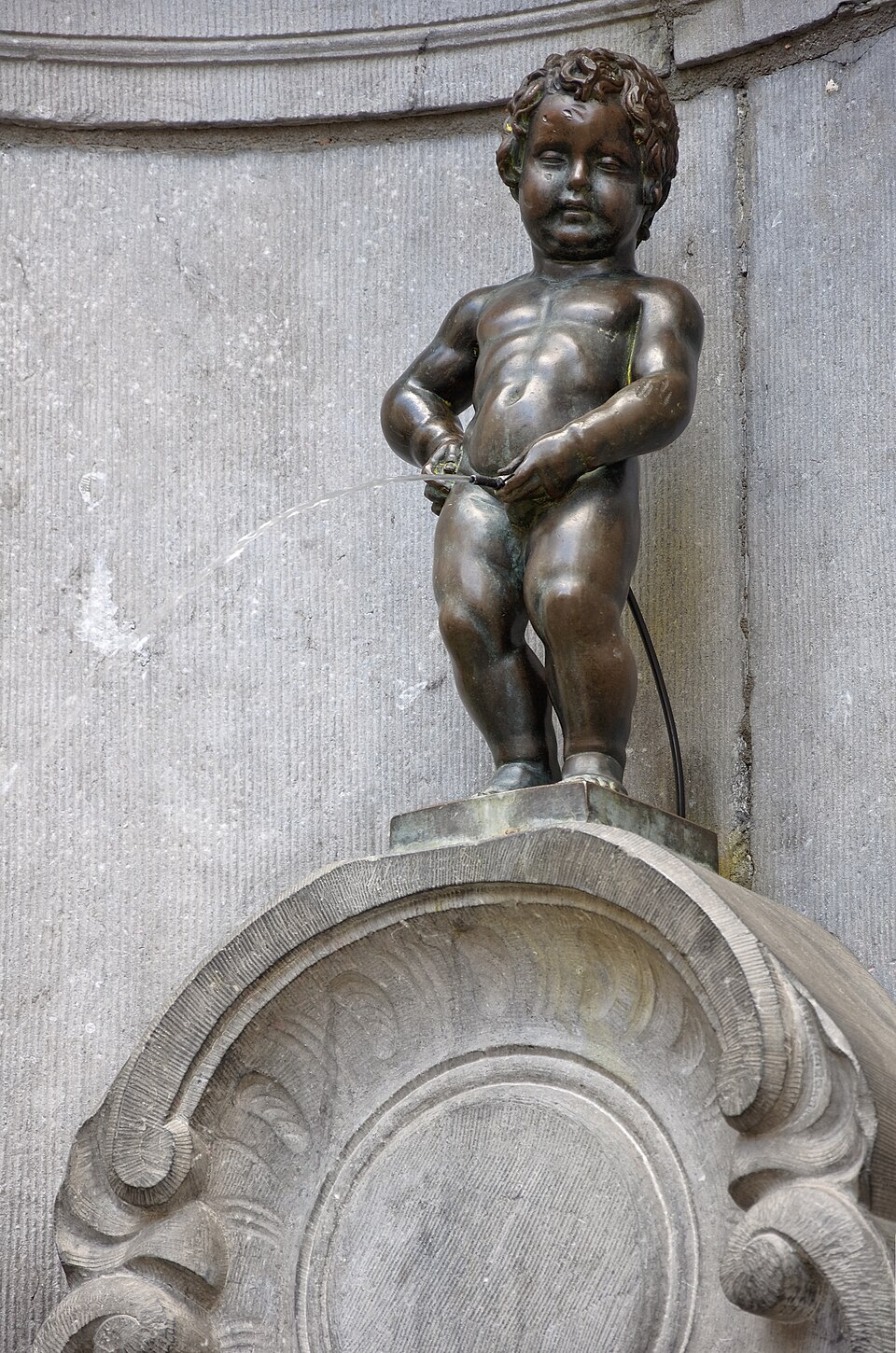 A photograph of Manneken Pis