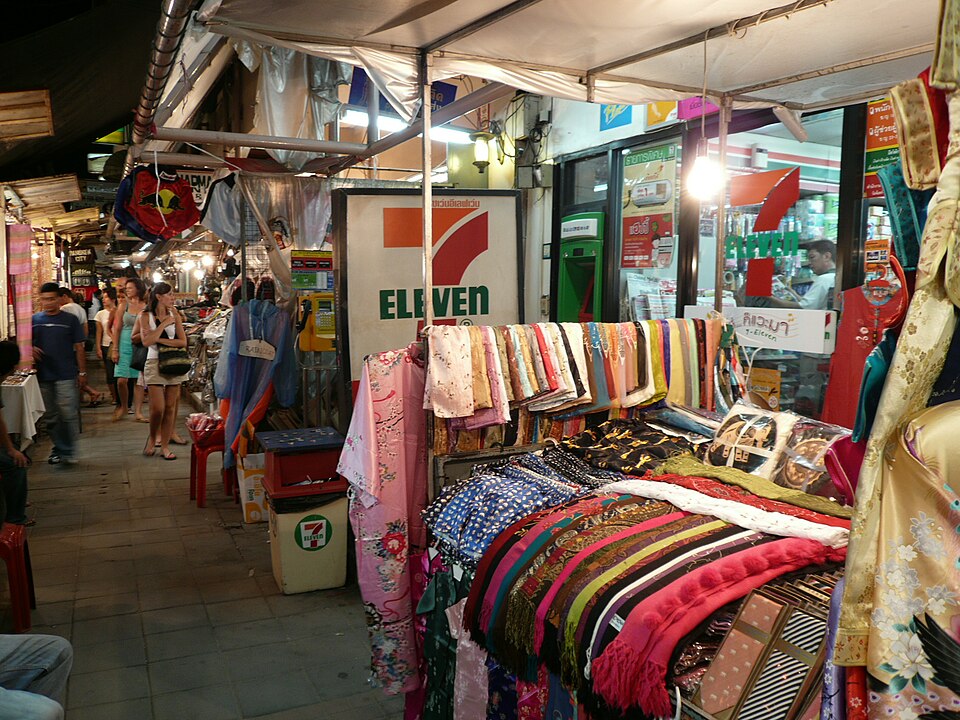 A photograph of Chiang Mai Night Bazaar