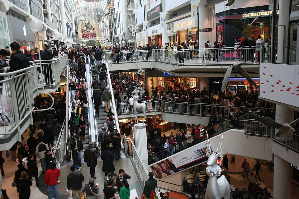 A photograph of Toronto Eaton Centre