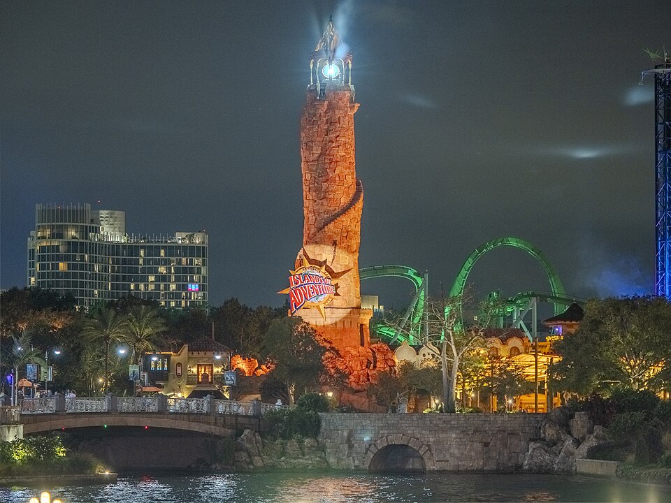 A photograph of Universal's Islands of Adventure