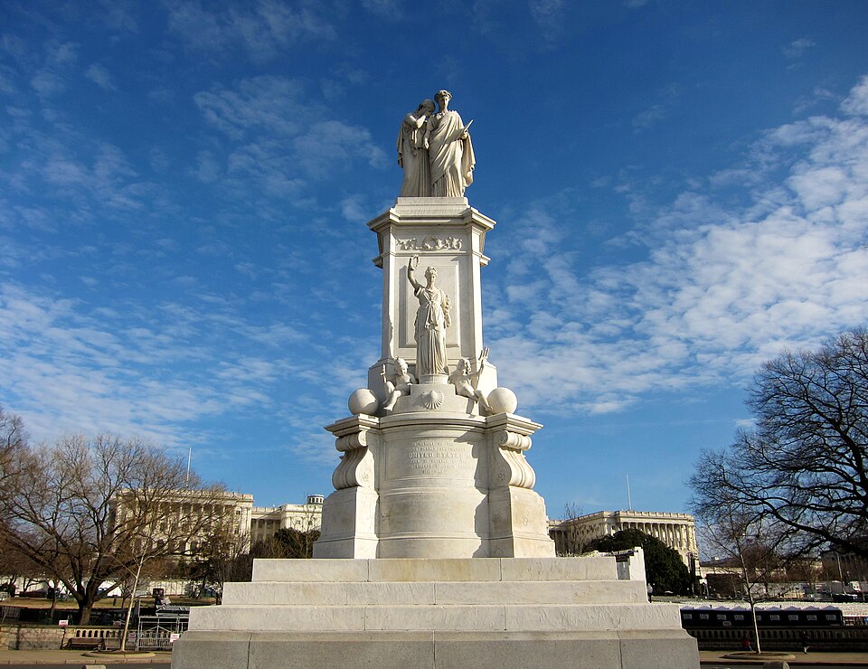 A photograph of Peace Monument