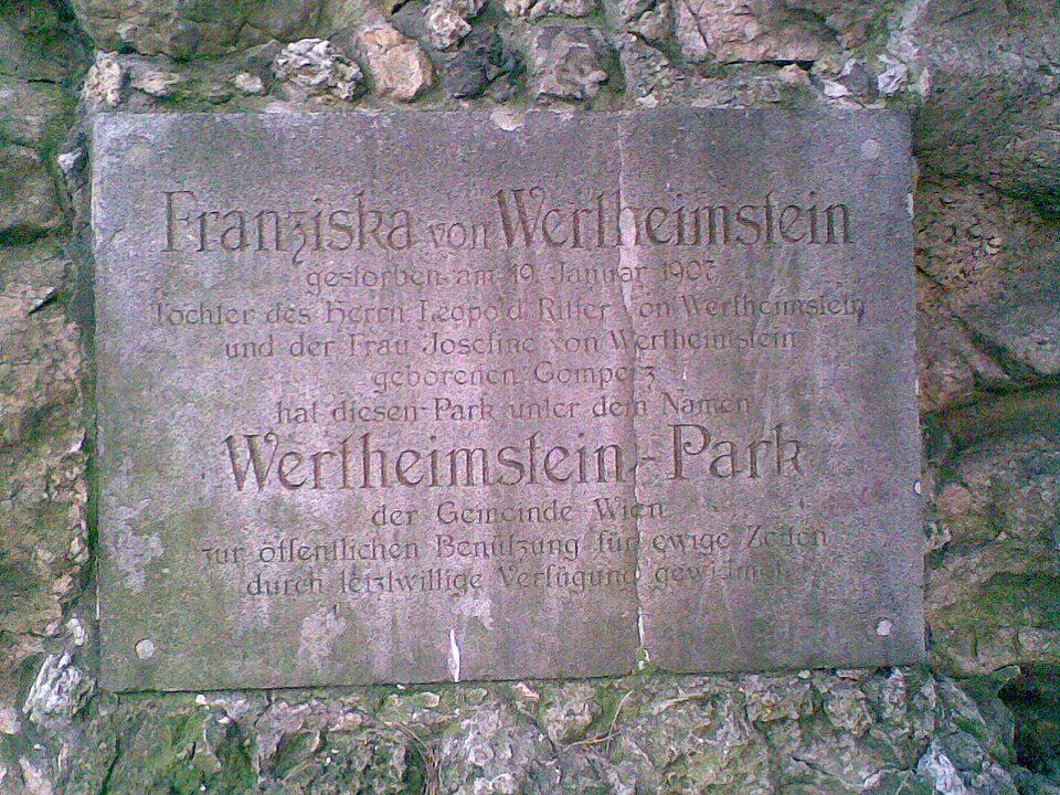 A photograph of Franziska von Wertheimstein monument, Wertheimsteinpark