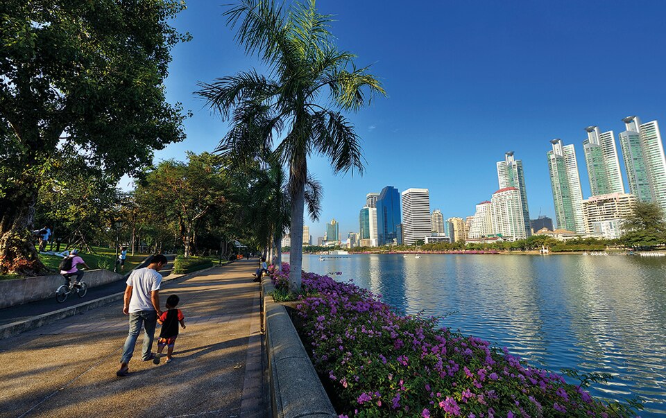 A photograph of Benjakitti Park