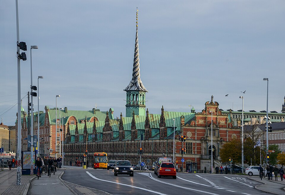 A photograph of Børsen