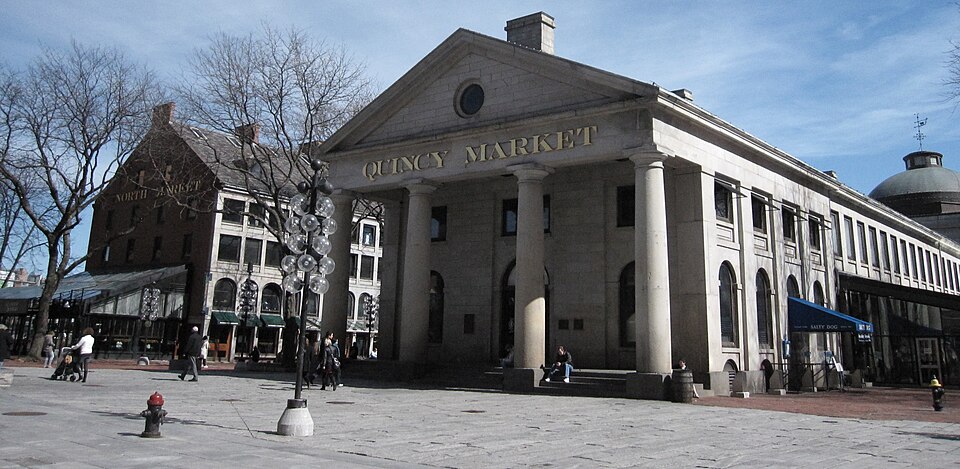 A photograph of Quincy Market