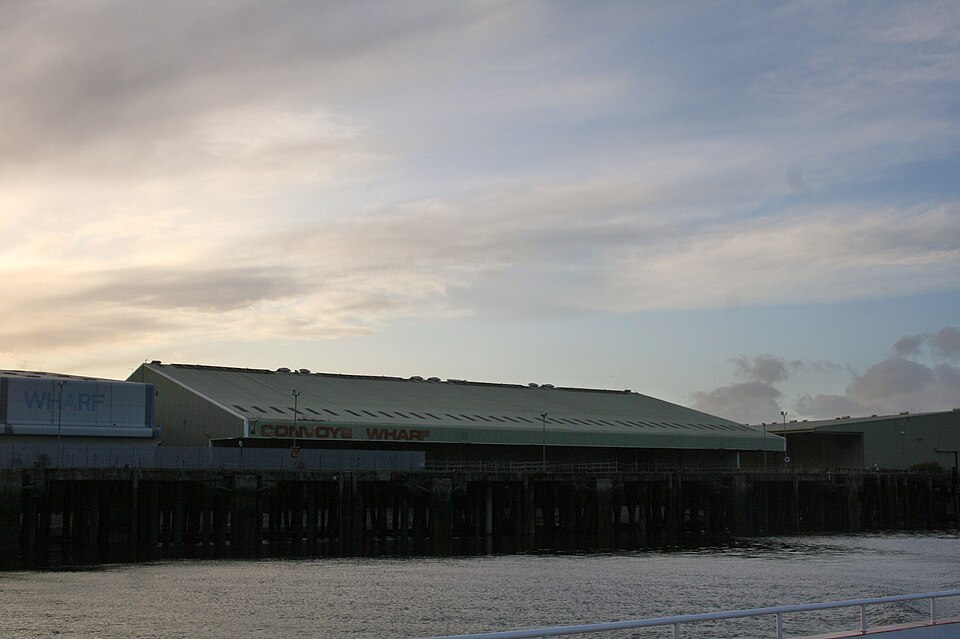 A photograph of Convoys Wharf