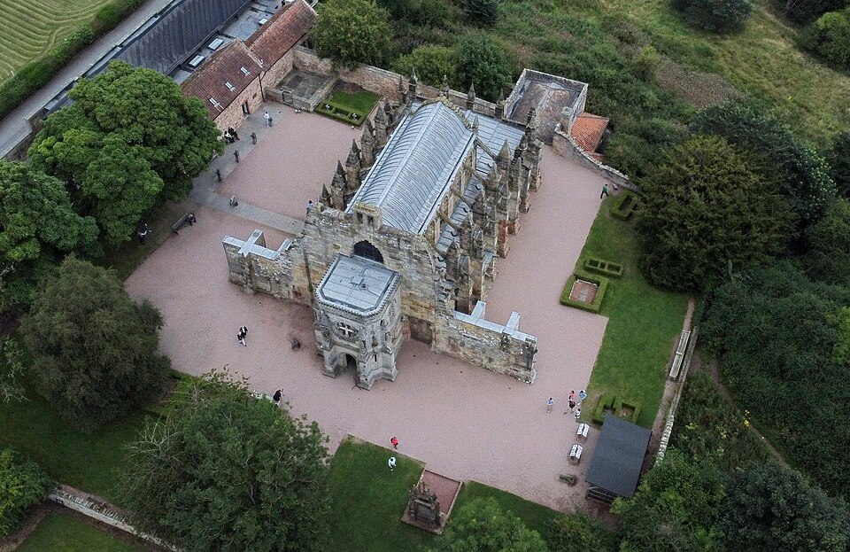 A photograph of Rosslyn Chapel, Roslin