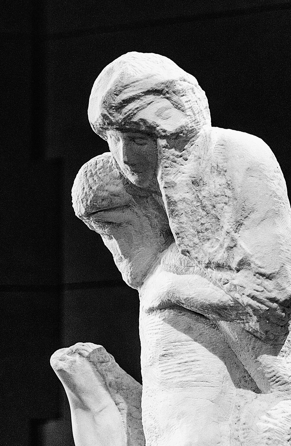 A photograph of Rondanini Pietà