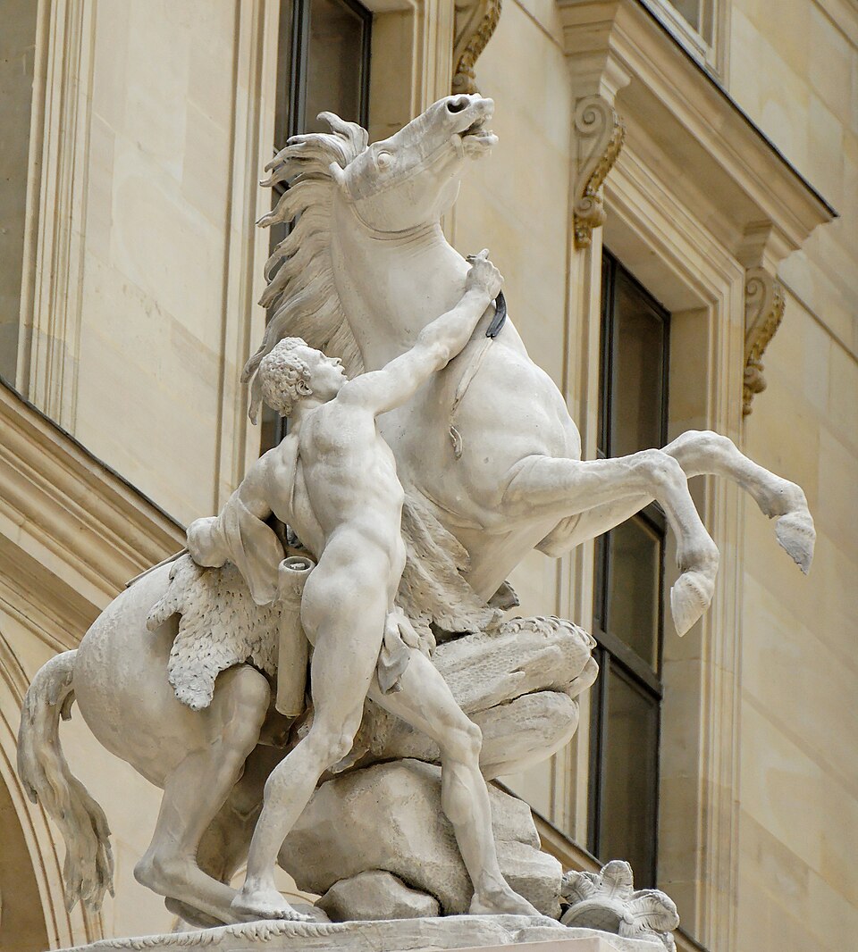 A photograph of Marly horses