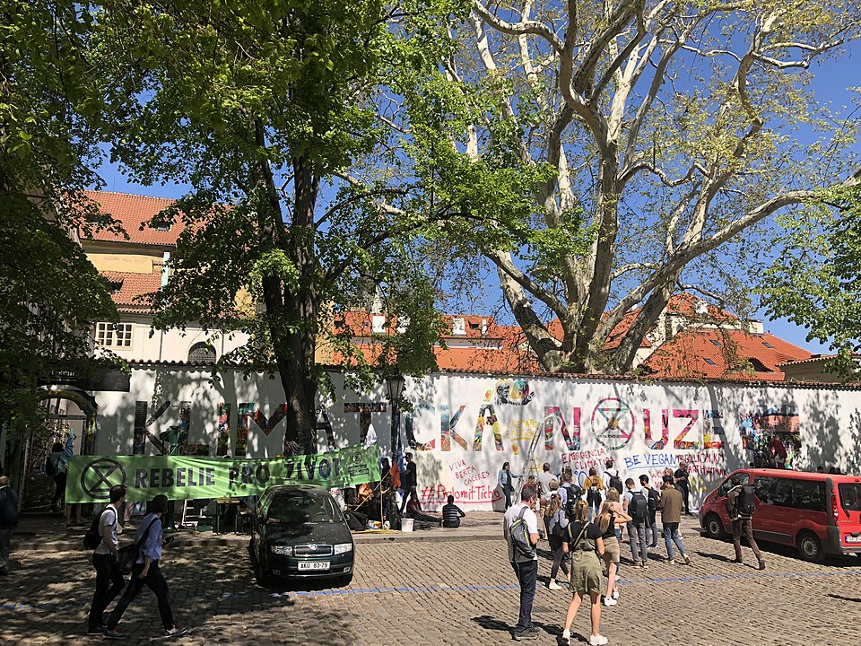 A photograph of John Lennon Wall