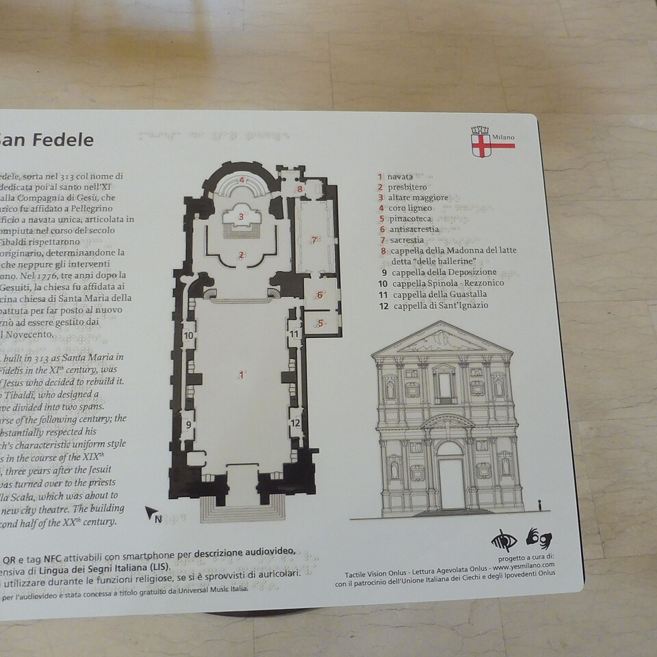 A photograph of San Fedele Church