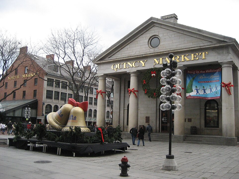 A photograph of Quincy Market