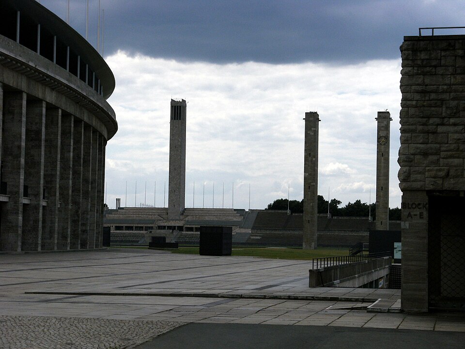 A photograph of Bell Tower of Berlin Olympic Stadium
