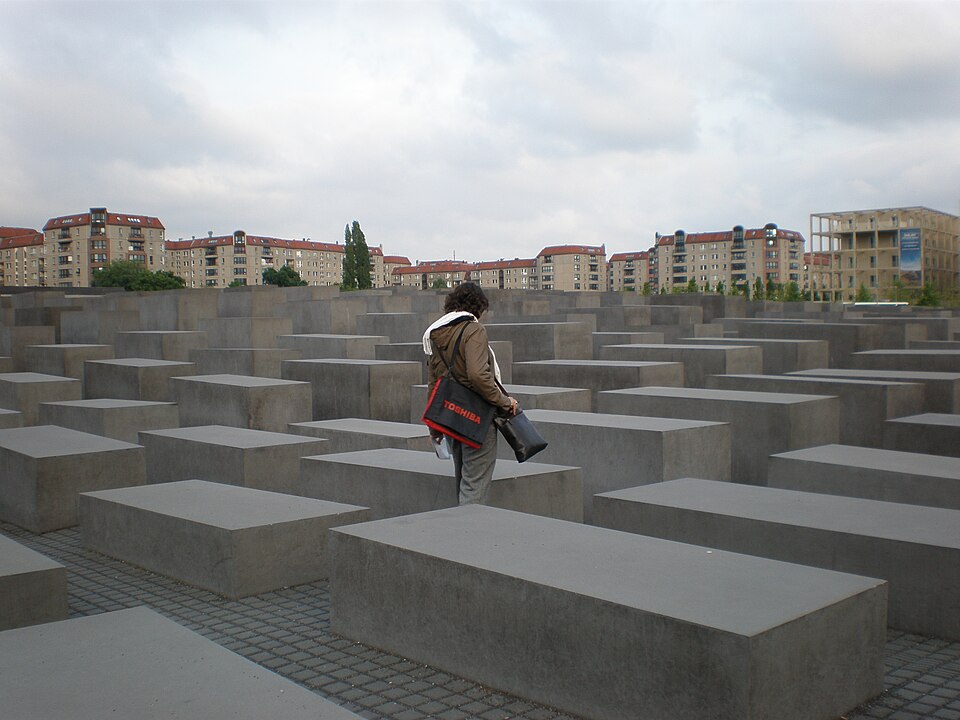 A photograph of Memorial to the Murdered Jews of Europe