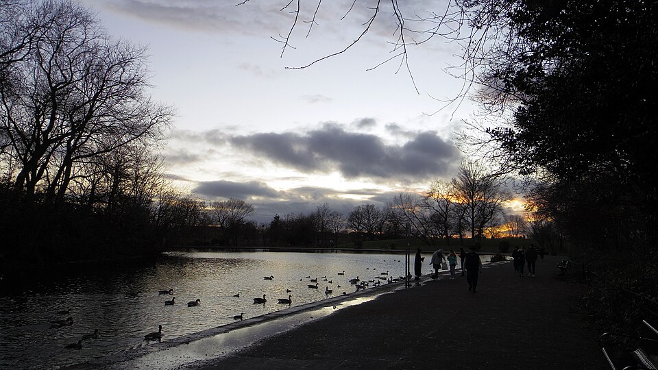 A photograph of Platt Fields Park