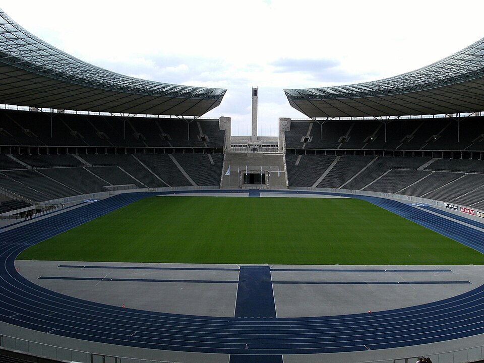 A photograph of Bell Tower of Berlin Olympic Stadium