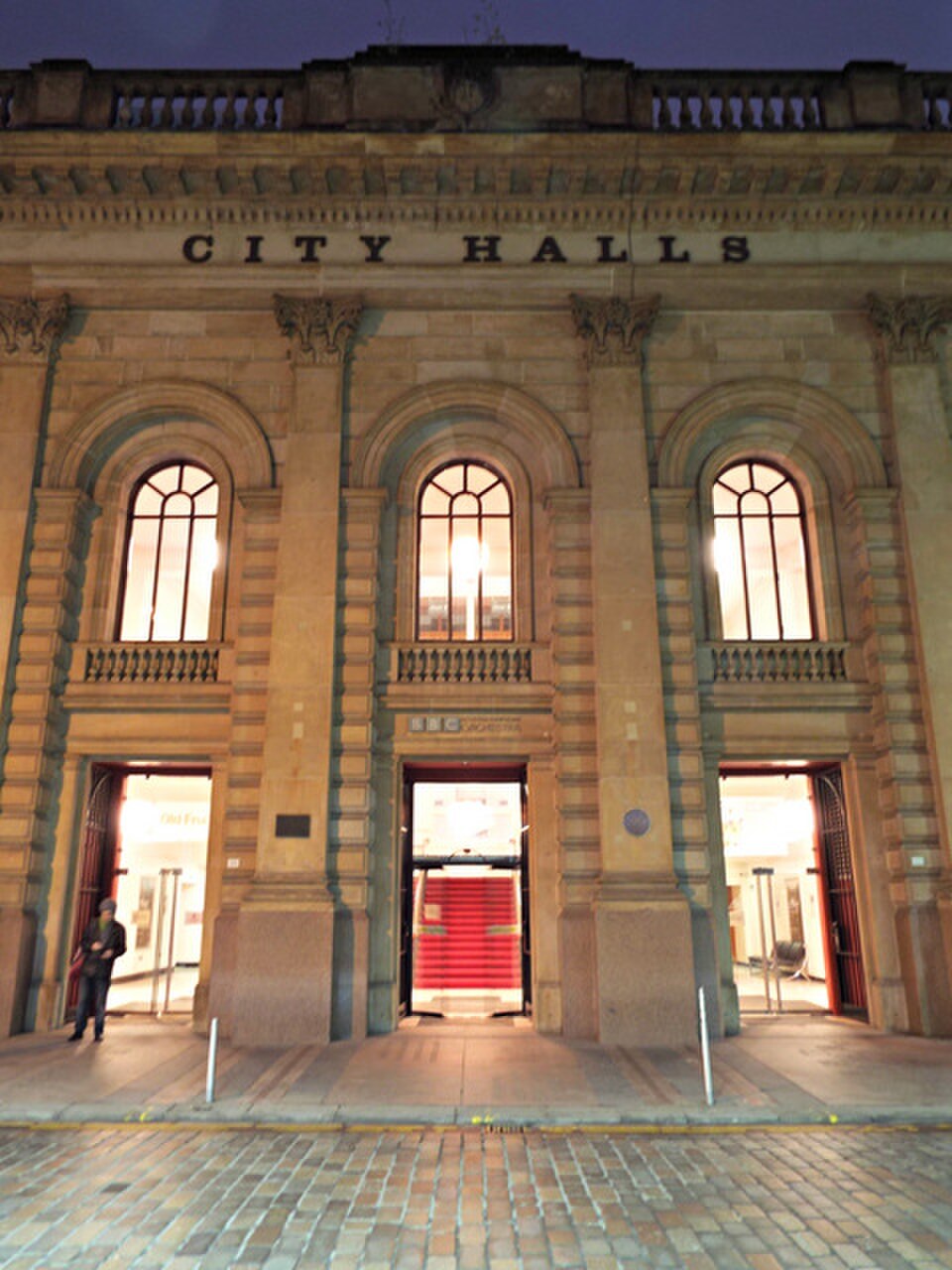 A photograph of Glasgow City Halls