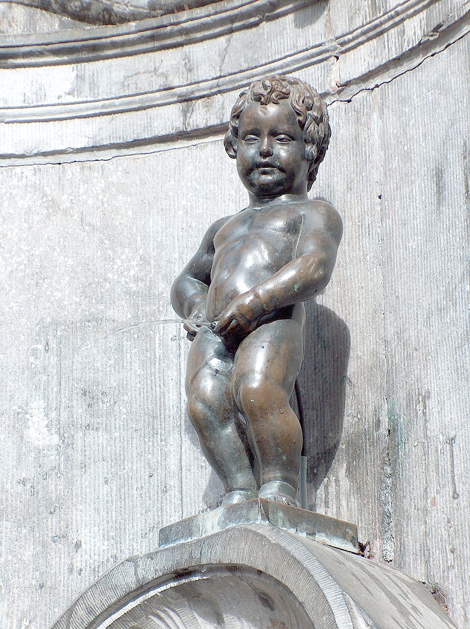 A photograph of Manneken Pis