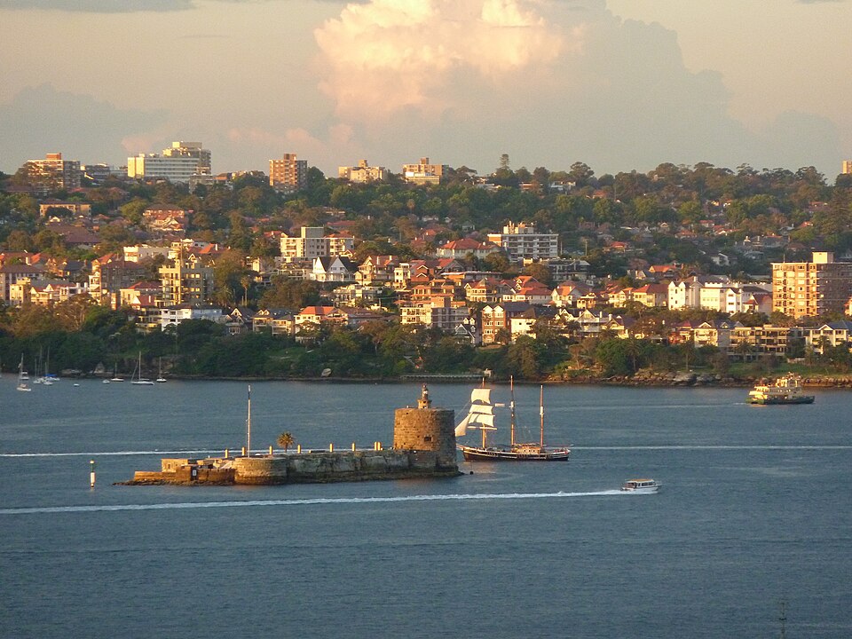 A photograph of Fort Denison