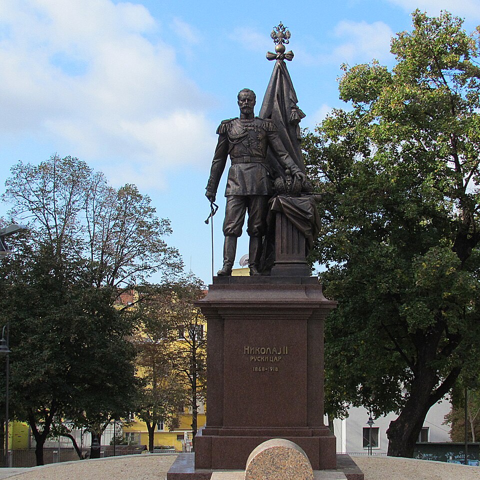A photograph of Nicholas II of Russia in sculpture