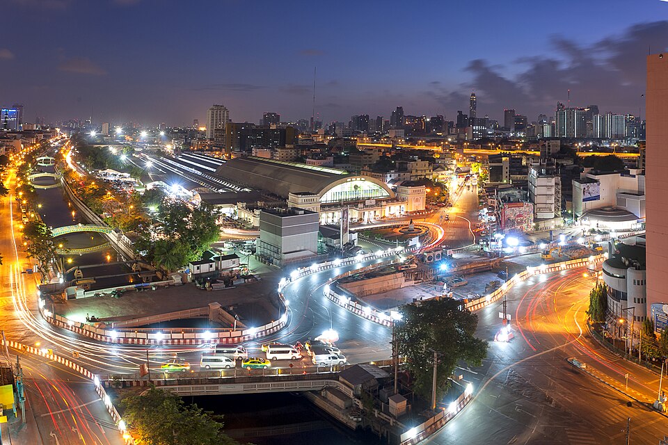 A photograph of Hua Lamphong railway station