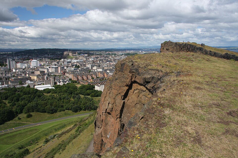A photograph of Salisbury Crags